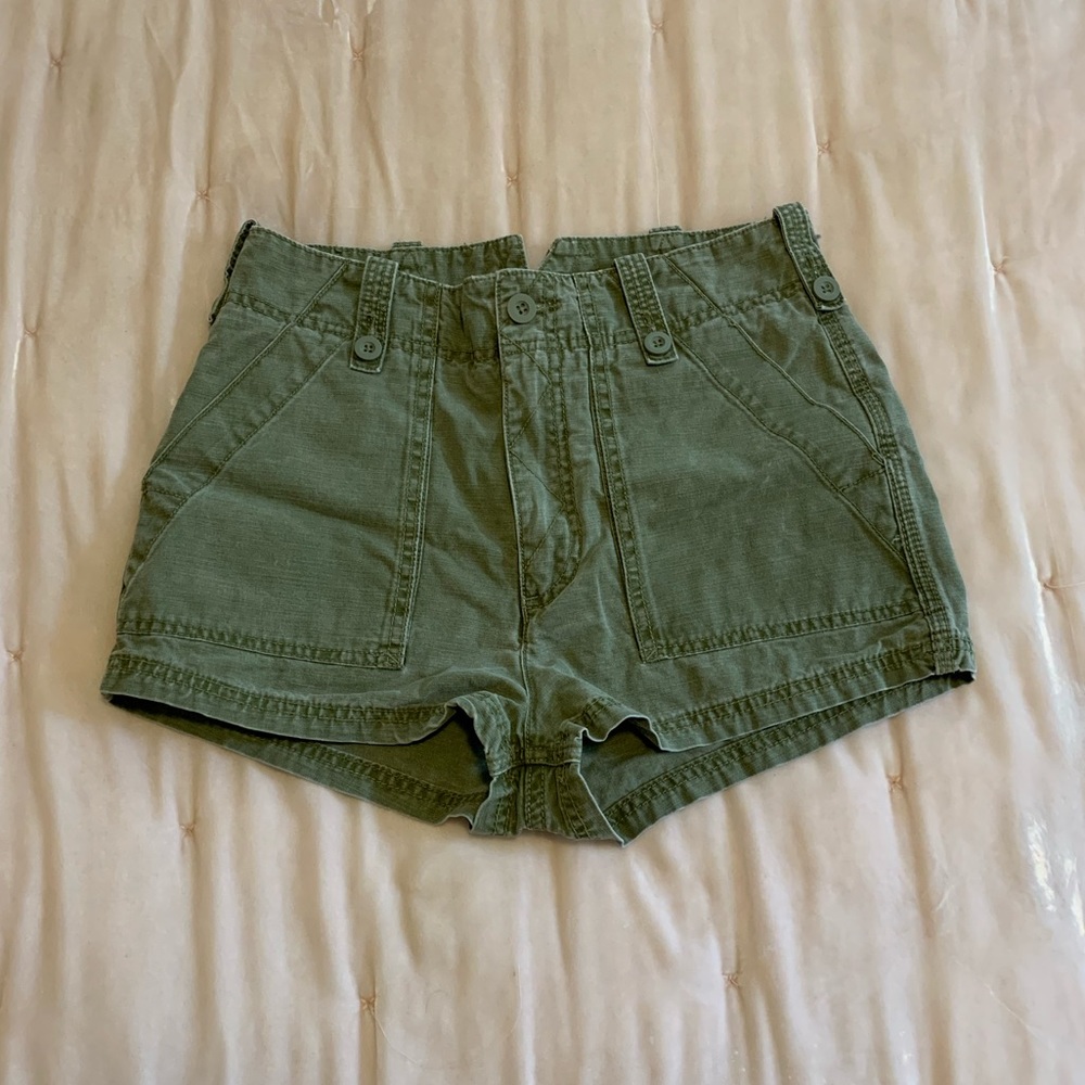 Free people high rise cargo shorts